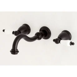 New Vintage Wall Mount 2-Handle Bathroom Faucet Wall Mount