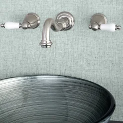 New Vintage Wall Mount 2-Handle Bathroom Faucet Wall Mount