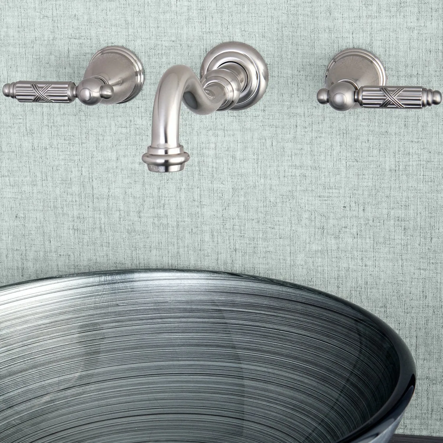 Sale Vintage Wall Mount Two-Handle Bathroom Faucet Wall Mount
