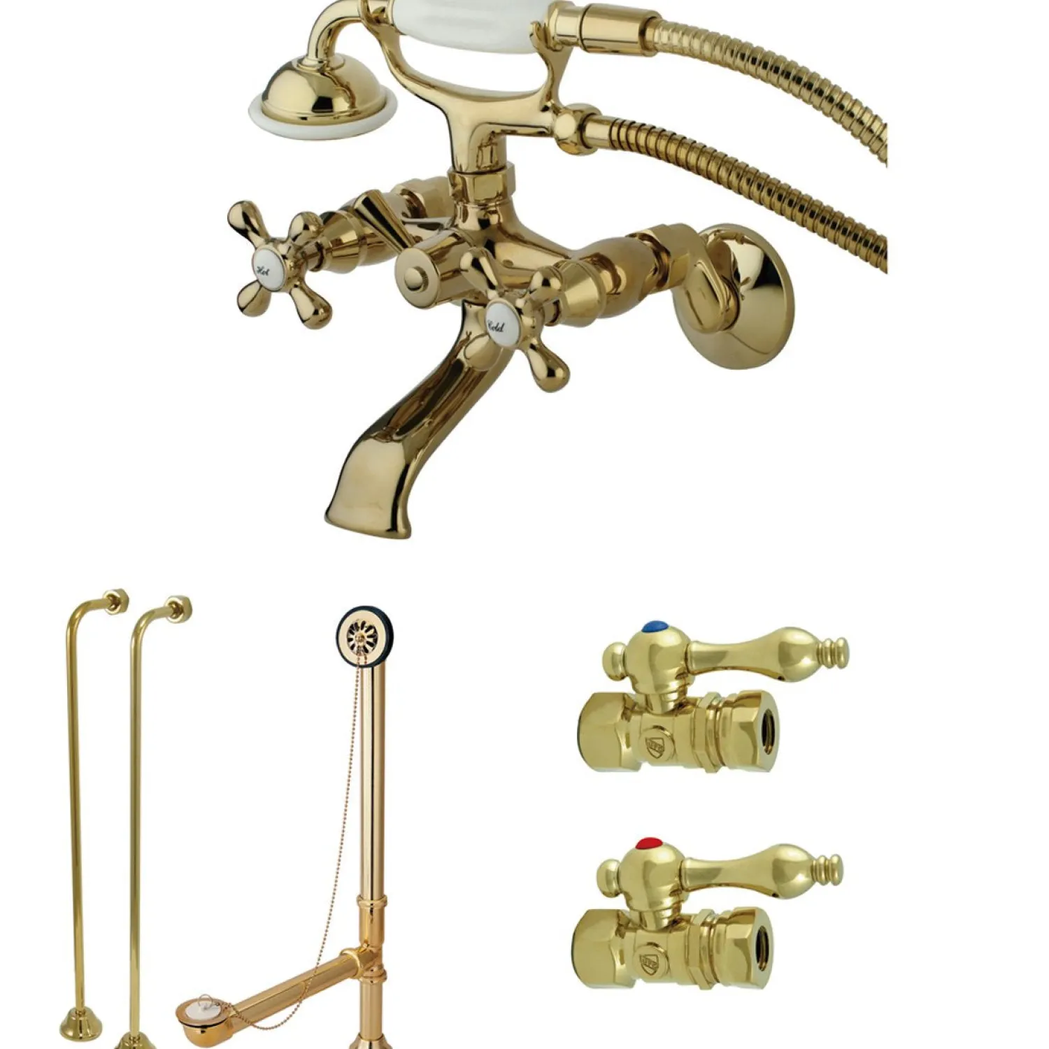 Outlet Vintage Wall Mount Clawfoot Tub Package Tub Faucets