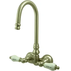 New Vintage Wall Mount 3-3/8" Classic Clawfoot Tub Filler Faucet Tub Faucets