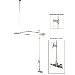 Online Vintage 3-3/8" Wall Mount Tub Filler Faucet Tub Faucets