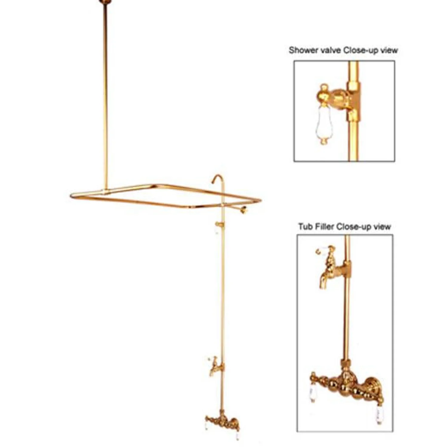Online Vintage 3-3/8" Wall Mount Tub Filler Faucet Tub Faucets
