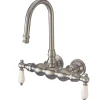 Outlet Vintage Wall Mount Clawfoot Tub Filler Faucet Tub Faucets