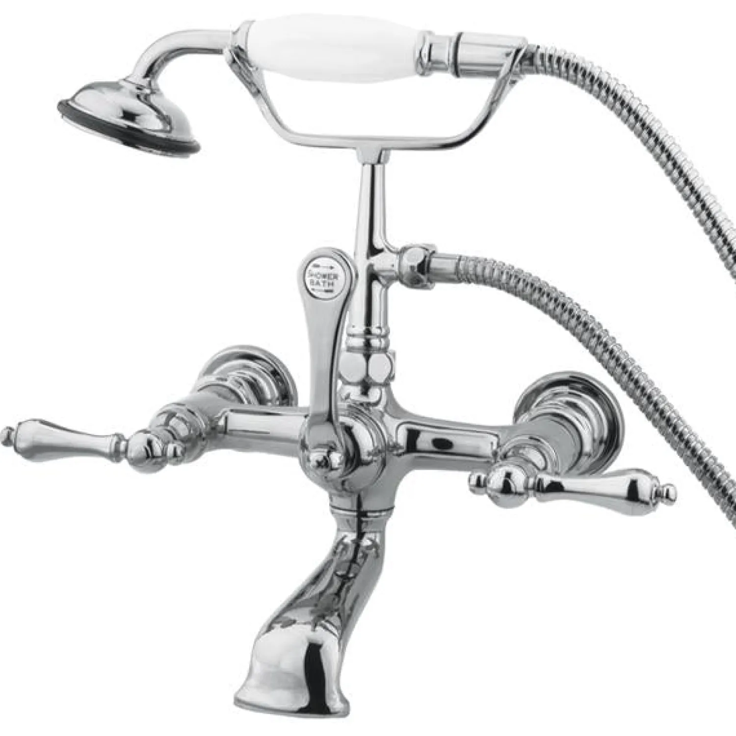 Online Vintage 7" Wall Mount Clawfoot Tub Filler with Hand Shower Tub Faucets