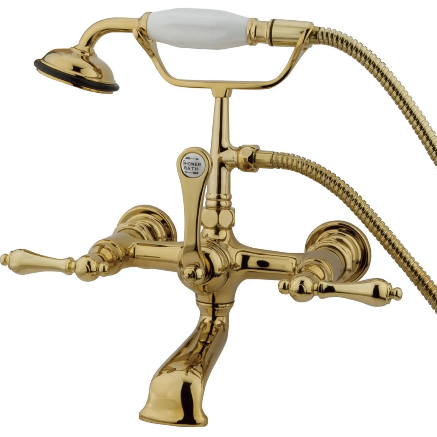 Online Vintage 7" Wall Mount Clawfoot Tub Filler with Hand Shower Tub Faucets
