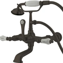 Vintage Wall Mount Clawfoot Tub Filler Faucet with 7