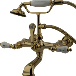 Vintage Wall Mount Clawfoot Tub Filler Faucet with 7