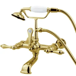 Best Vintage Wall Mount Clawfoot Tub Filler Faucet with Hand Shower and with 7" Spread Tub Faucets