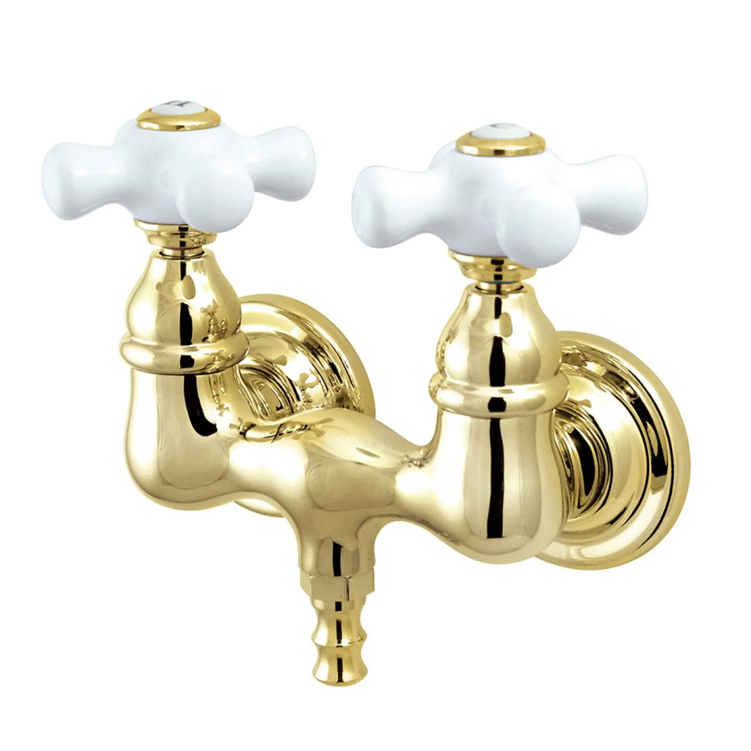 Hot Vintage Wall Mount 3-3/8" Centers Brass Clawfoot Tub Filler Tub Faucets