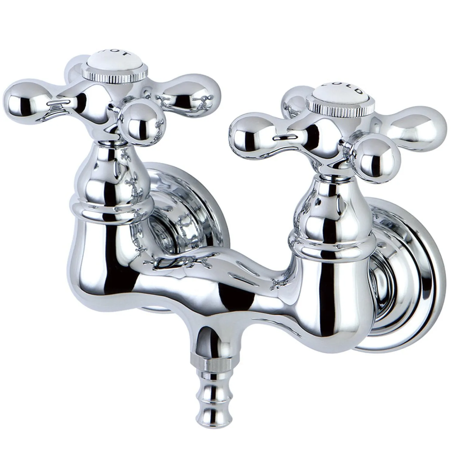 Hot Vintage Wall Mount 3-3/8" Brass Clawfoot Tub Filler Tub Faucets