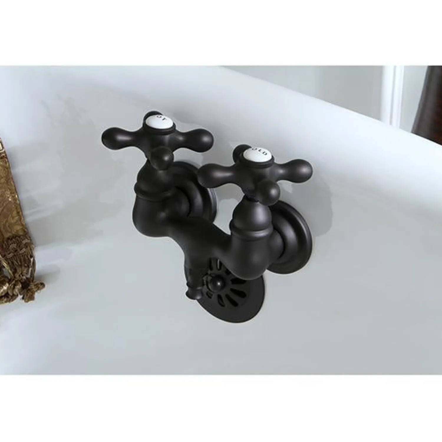 Hot Vintage Wall Mount 3-3/8" Brass Clawfoot Tub Filler Tub Faucets