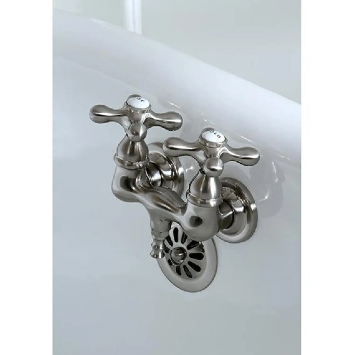 Hot Vintage Wall Mount 3-3/8" Brass Clawfoot Tub Filler Tub Faucets