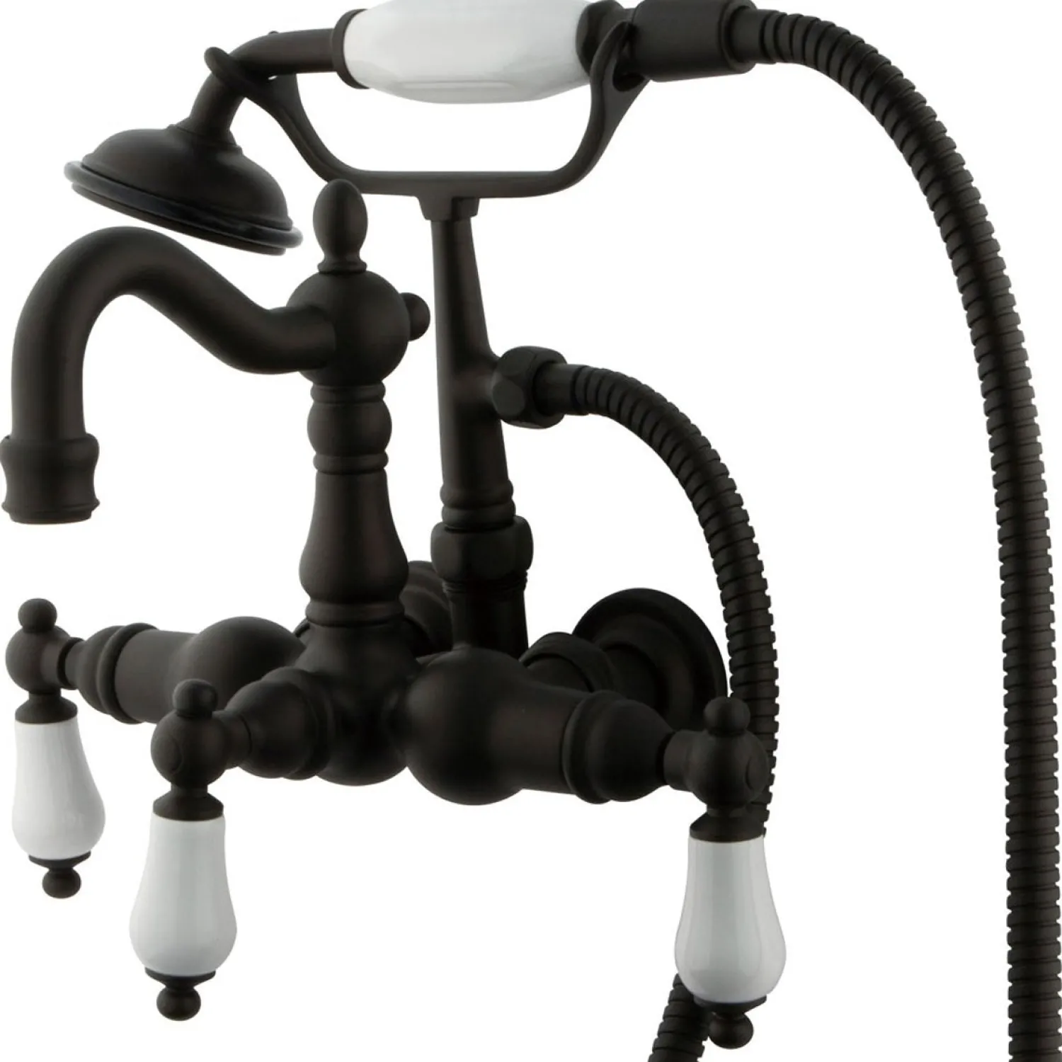 Sale Vintage Wall Mount Clawfoot Tub Filler with Hand Shower Tub Faucets