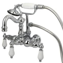 Sale Vintage Wall Mount Clawfoot Tub Filler with Hand Shower Tub Faucets