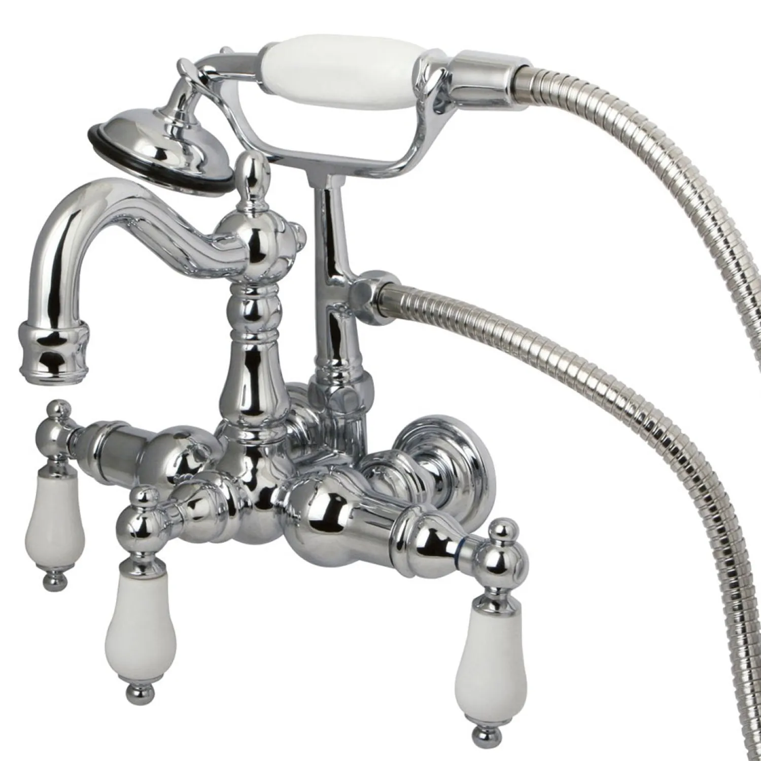 Sale Vintage Wall Mount Clawfoot Tub Filler with Hand Shower Tub Faucets