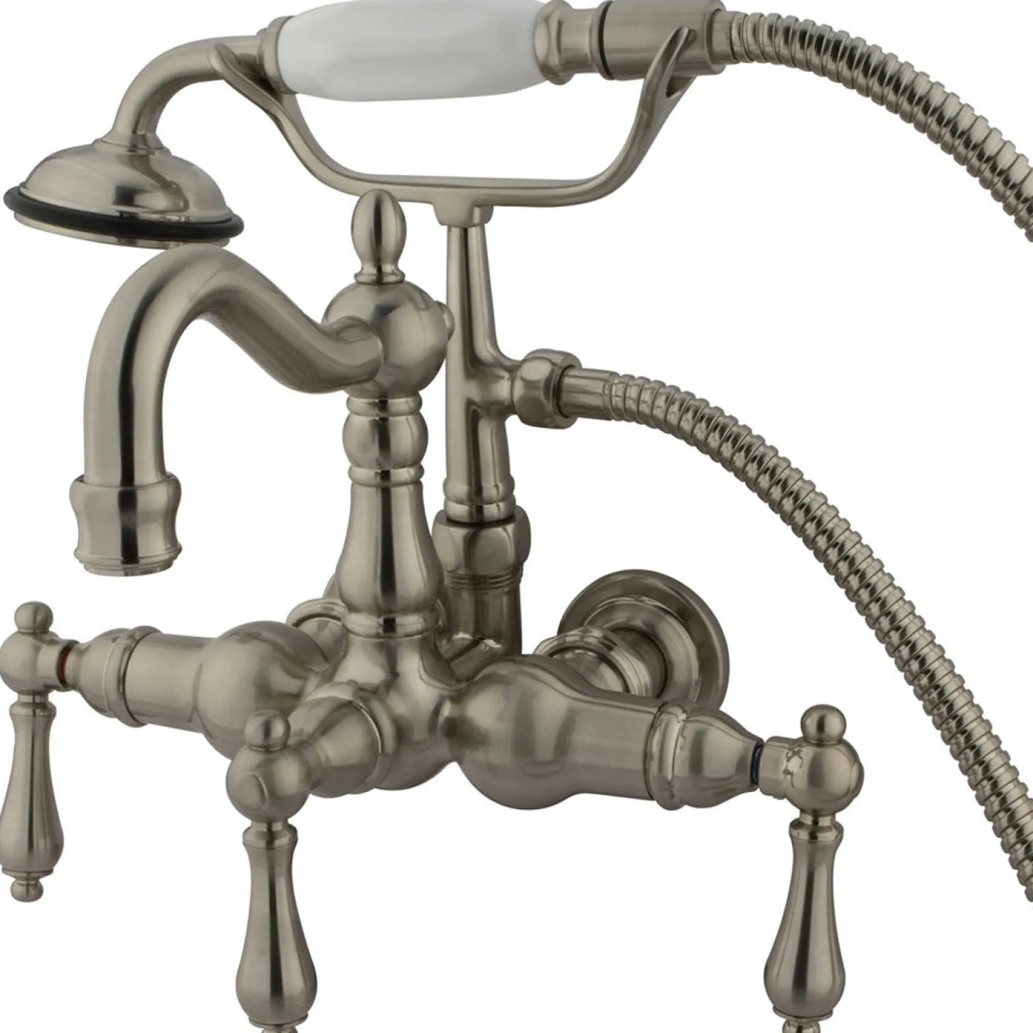 Discount Vintage 3-3/8" Wall Mount Clawfoot Tub Filler with Hand Shower Tub Faucets