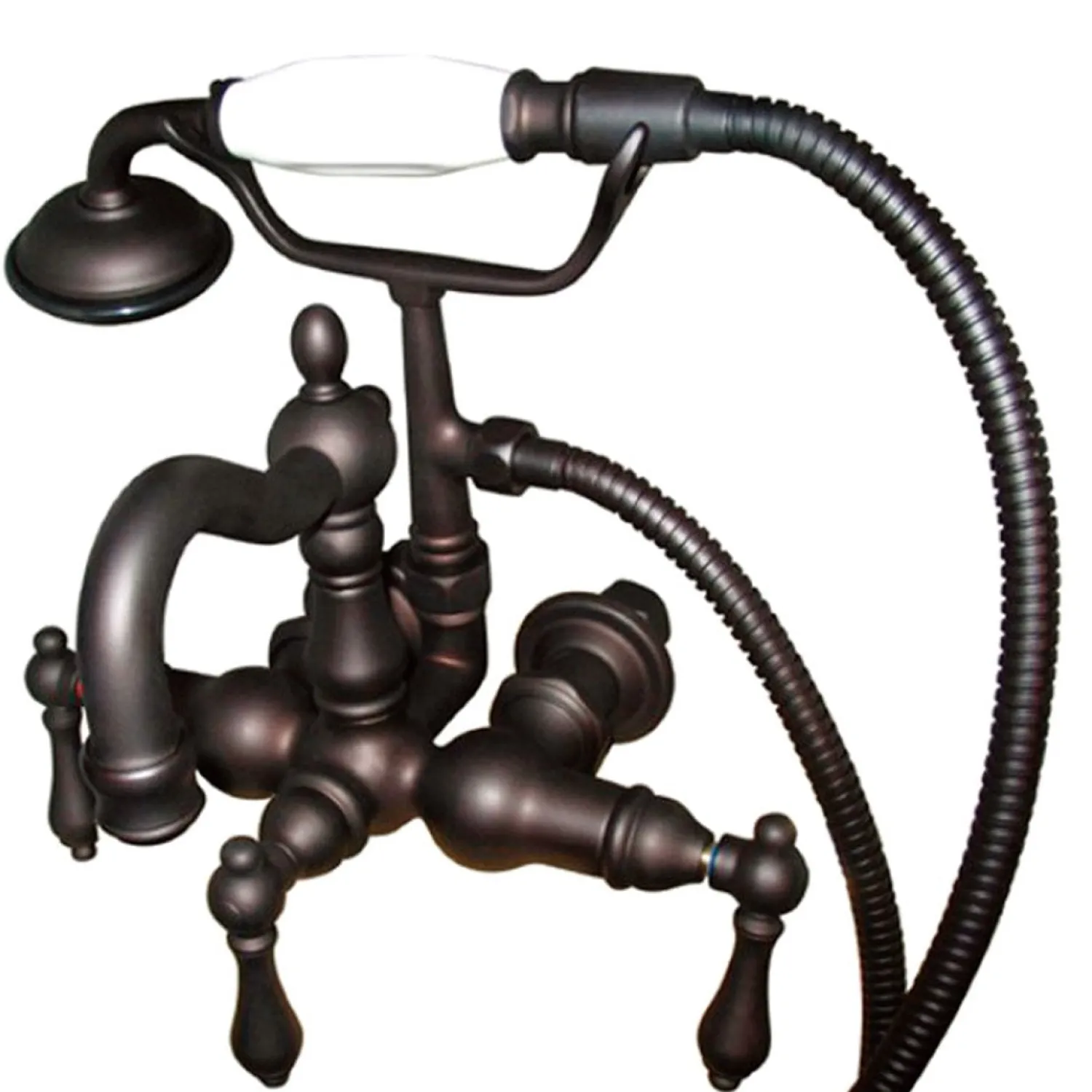 Discount Vintage 3-3/8" Wall Mount Clawfoot Tub Filler with Hand Shower Tub Faucets