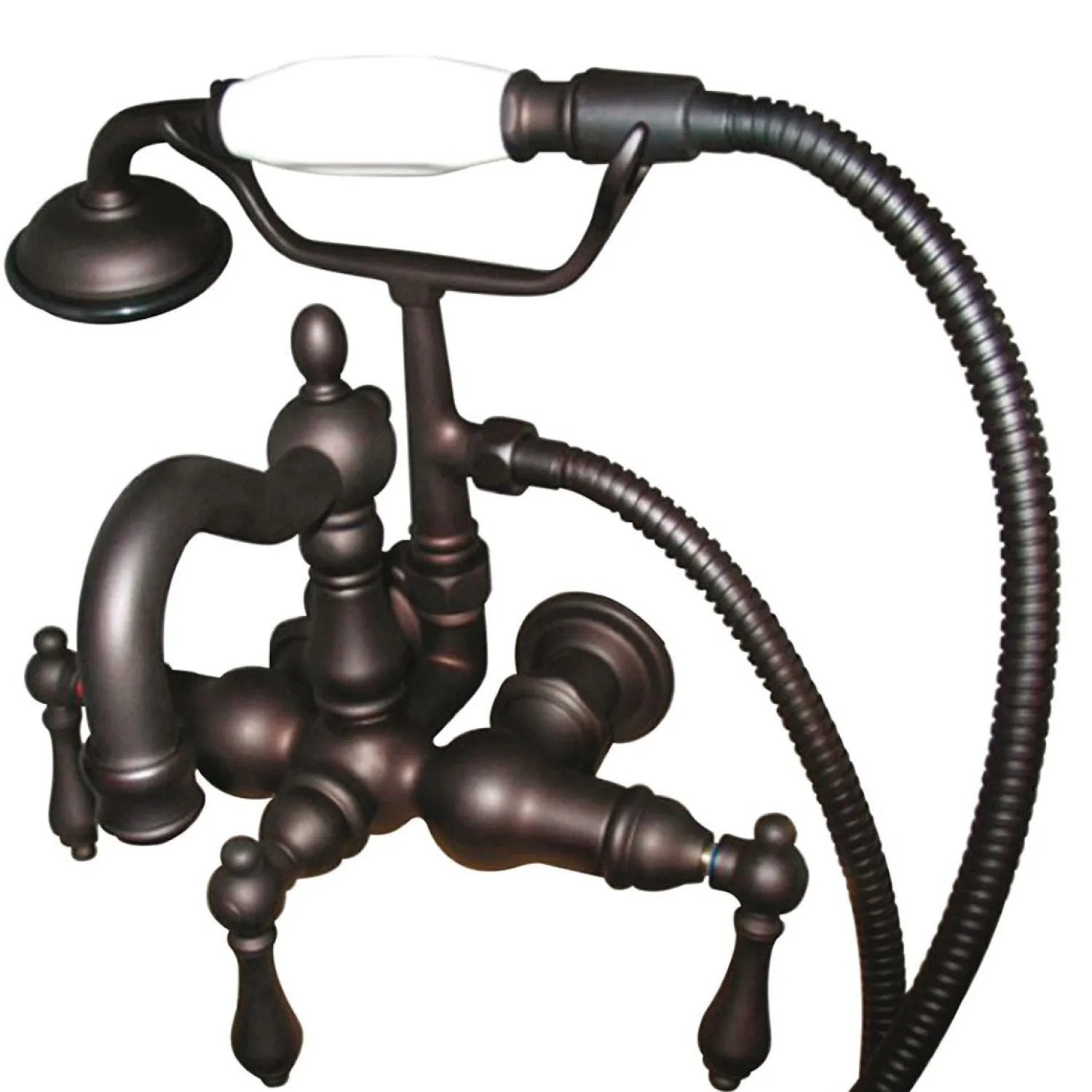 Discount Vintage 3-3/8" Wall Mount Clawfoot Tub Filler with Hand Shower Tub Faucets