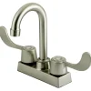 Outlet Vista Handle 4" Centerset Bar Faucet in Satin Nickel Bar Faucets