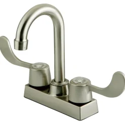 Outlet Vista Handle 4" Centerset Bar Faucet in Satin Nickel Bar Faucets