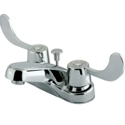 Discount Vista Handle 4" Centerset Lavatory Faucet with plastic Pop-up 4" Center Set