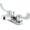Discount Vista Handle 4" Centerset Lavatory Faucet with Brass Pop-up 4" Center Set
