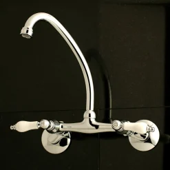 Online Wall Mount 2-Handle Kitchen Faucet Wall Mounted Kitchen Faucets
