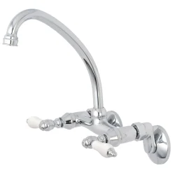 Online Wall Mount 2-Handle Kitchen Faucet Wall Mounted Kitchen Faucets