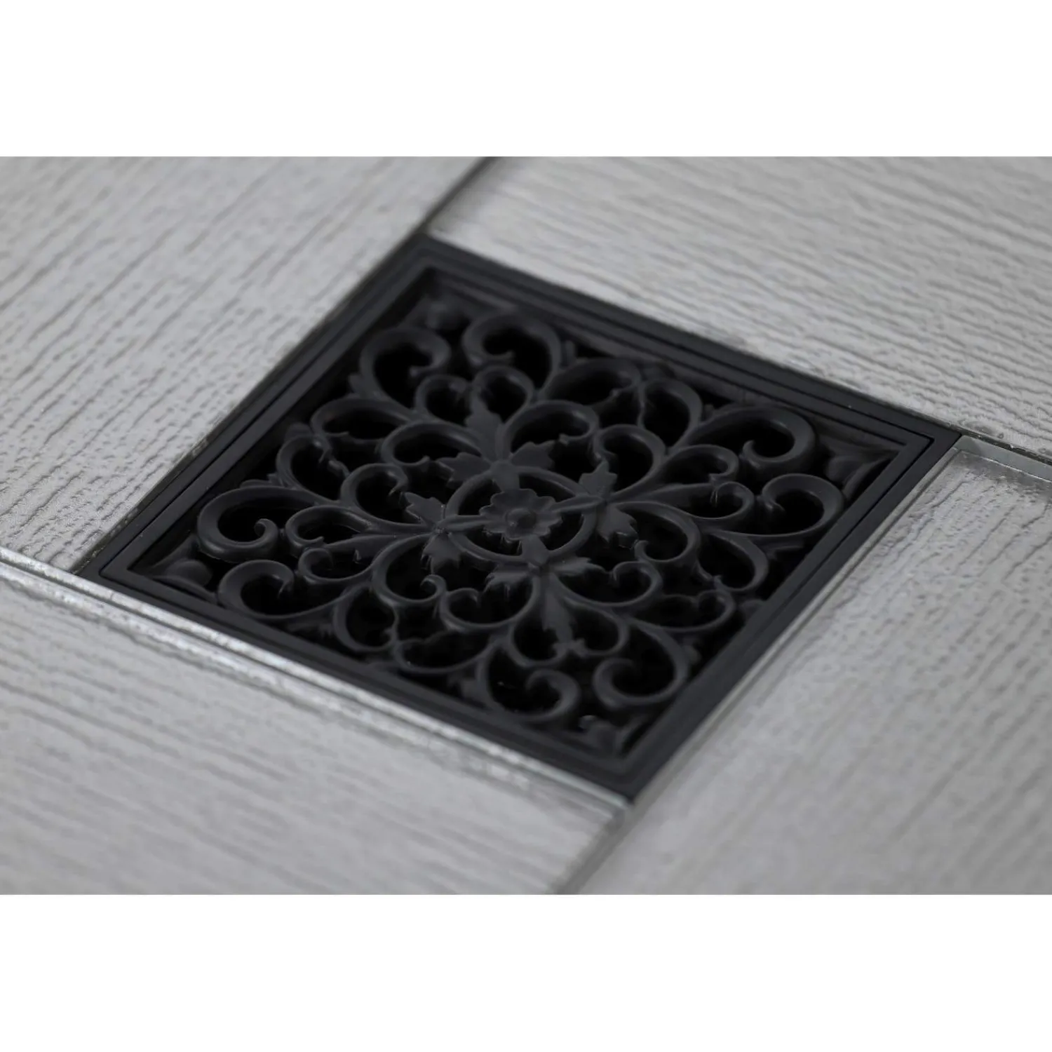 Sale Watercourse Scroll 4" Square Grid Shower Drain Shower Drains