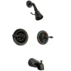 Hot Water Onyx NB660AL Twin Lever handle Pressure Balanced Tub and Shower Faucet with Volume Control Tub & Shower Sets