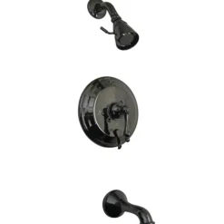 Online Water Onyx NB36300AL Pressure Balanced Tub and Shower Faucet with Metal Lever Handle and Vintage Spout Tub & Shower Sets