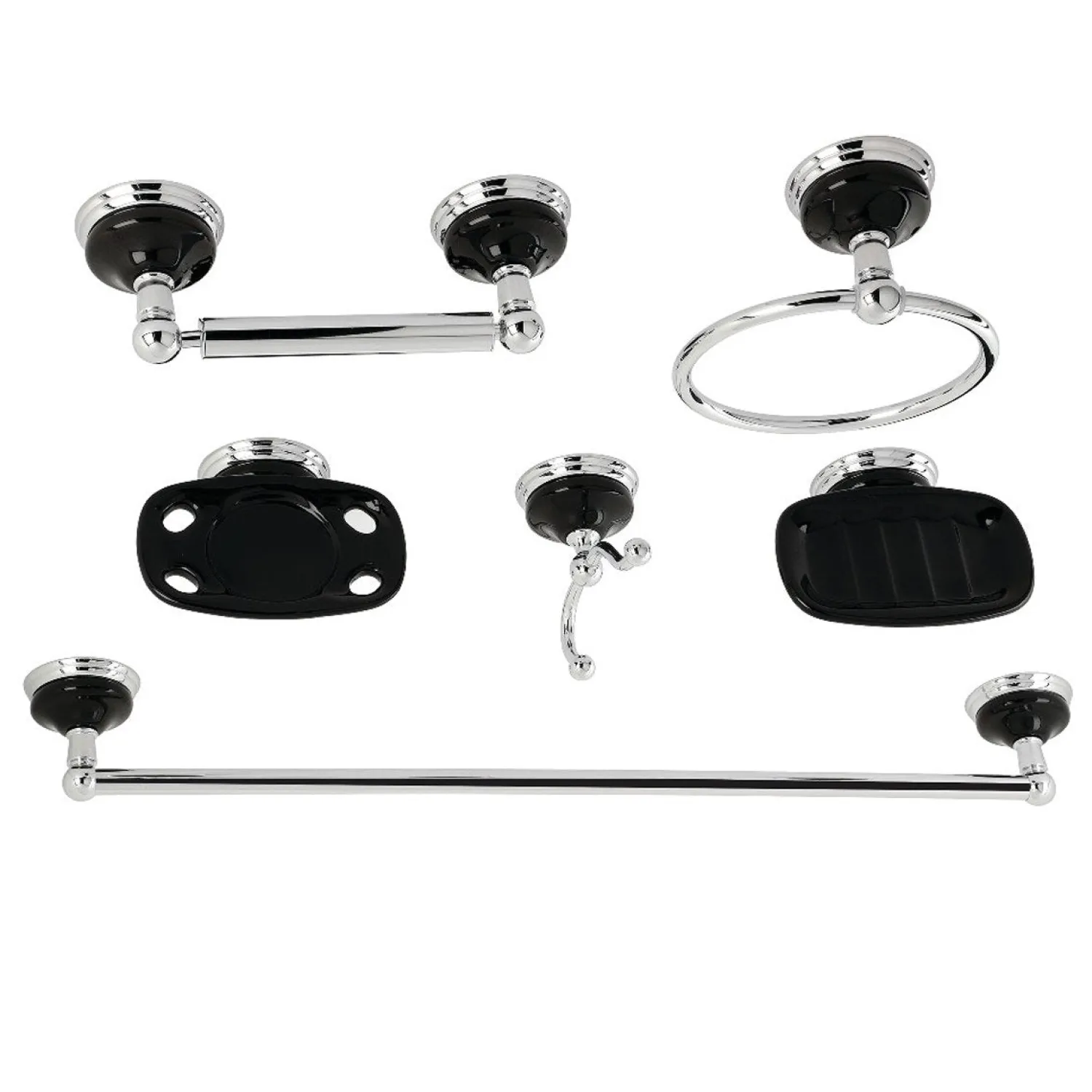 Water Onyx 6-Piece Bathroom Accessory Set Accessory Packages
