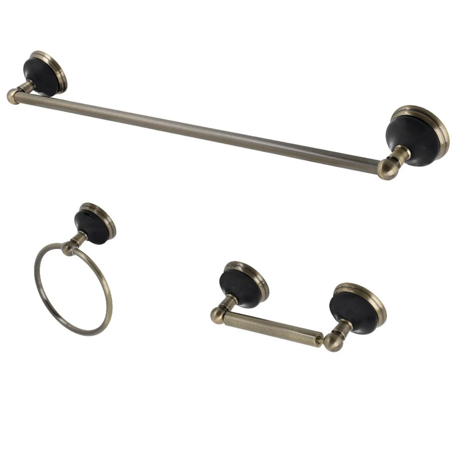 Discount Water Onyx 3-Piece 20.75" Bathroom Accessory Set Accessory Packages