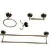 Hot Water Onyx 4-Piece 26.75" Bathroom Accessory Set Accessory Packages