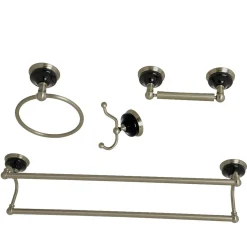 Hot Water Onyx 4-Piece 26.75" Bathroom Accessory Set Accessory Packages