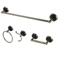 Best Water Onyx 4-Piece 20.75" Bathroom Accessory Set Accessory Packages