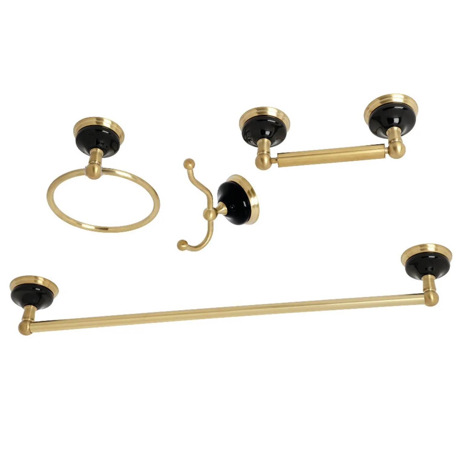 Best Water Onyx 4-Piece 20.75" Bathroom Accessory Set Accessory Packages