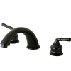 Discount Water Onyx Roman Tub Faucet in Black Stainless Steel Tub Faucets