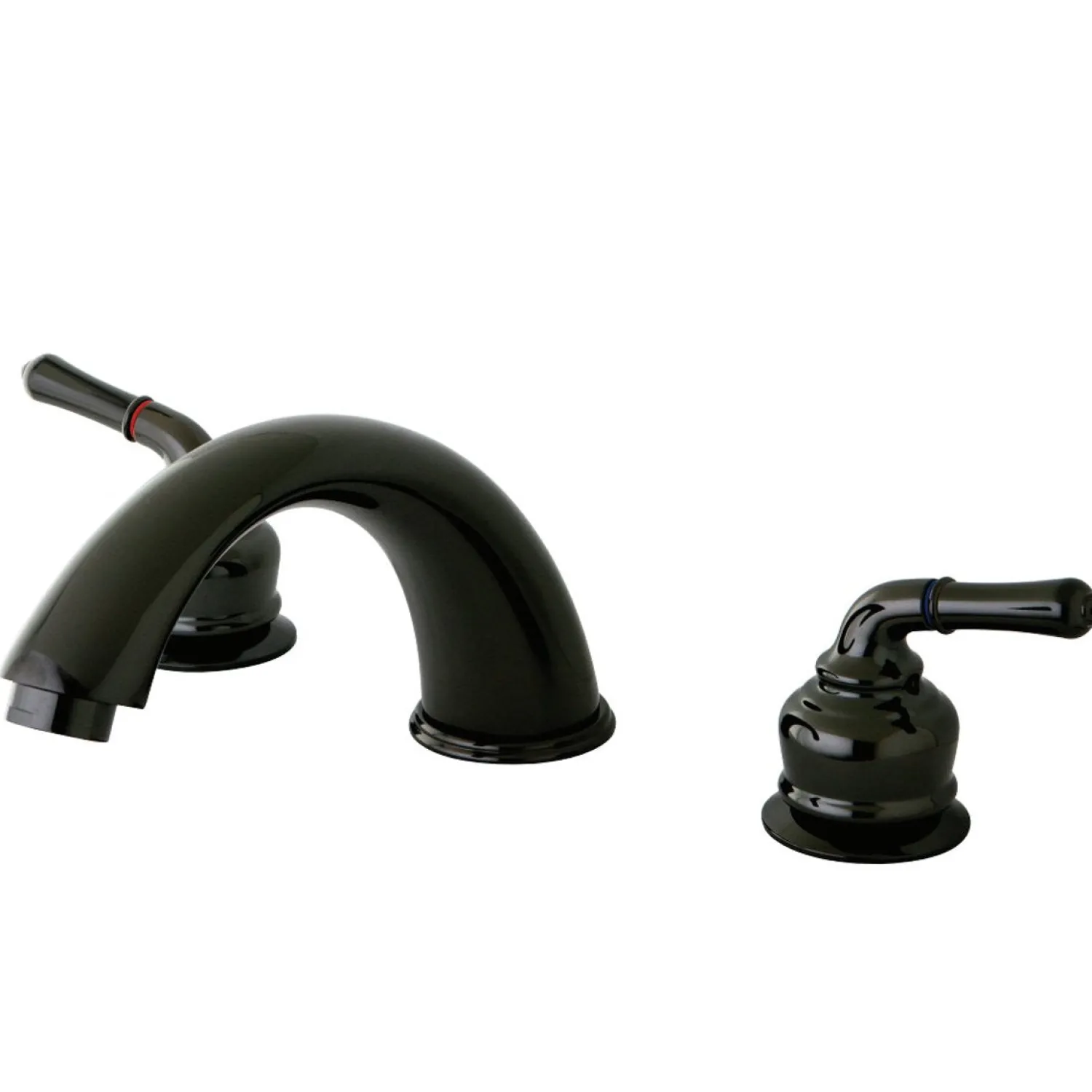 Discount Water Onyx Roman Tub Faucet in Black Stainless Steel Tub Faucets