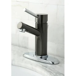 Hot Water Onyx Single Lever Lavatory Faucet with Brass Pop Up 4" Center Set