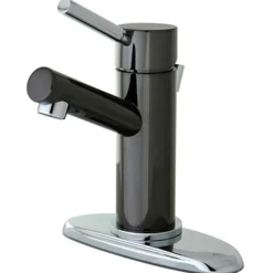 Hot Water Onyx Single Lever Lavatory Faucet with Brass Pop Up 4