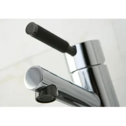 Hot Water Onyx Single Lever Lavatory Faucet with Brass Pop Up 4