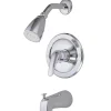 Water Saving Chatham Tub and Shower Faucet with Water Savings Showerhead and Single Lever Handle Tub & Shower Sets