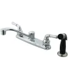New Water Saving Magellan Centerset Kitchen Faucet with Lever Handles and Sprayer Faucets With Side Spray