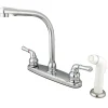 Discount Water Saving Magellan Centerset Kitchen Faucet with White Side Sprayer Faucets With Side Spray