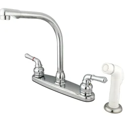 Discount Water Saving Magellan Centerset Kitchen Faucet with White Side Sprayer Faucets With Side Spray