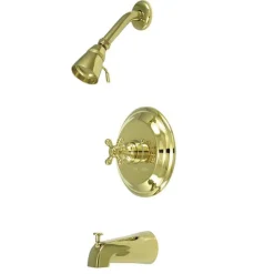 Online Water Saving Metropolitan Tub and Shower Faucet with Cross Handles Tub & Shower Sets