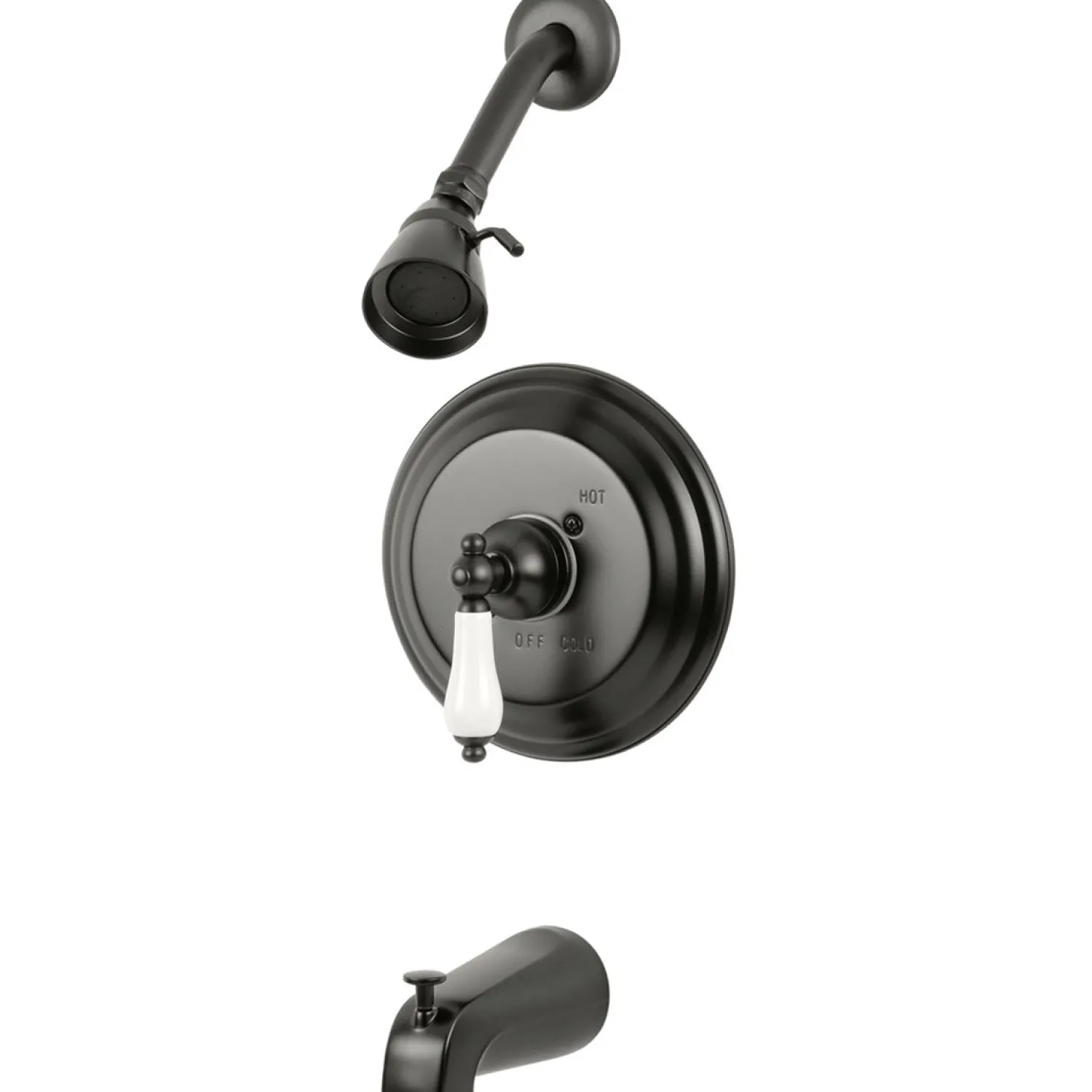 Best Water Saving Restoration Tub and Shower Faucet with Porcelain Lever Handles Tub & Shower Sets