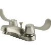 Outlet Water Saving Vista Centerset Lavatory Faucet with Blade Handles and Brass Pop Up 4" Center Set